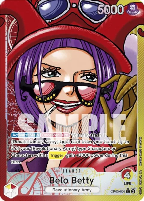 Belo Betty Alt Art OP05-002 One Piece card from Awakening of the New Era
