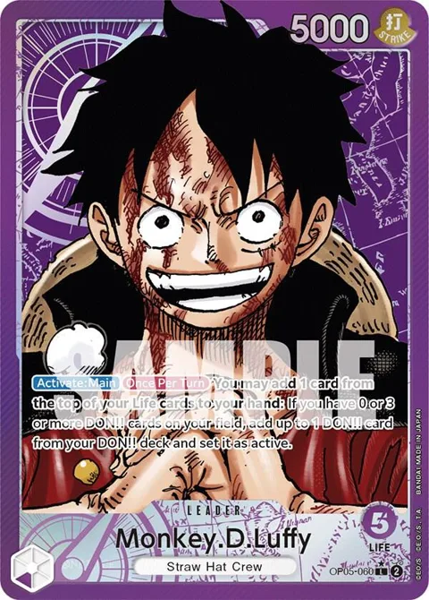 Monkey.D.Luffy Alt Art OP05-060 One Piece card from Awakening of the New Era
