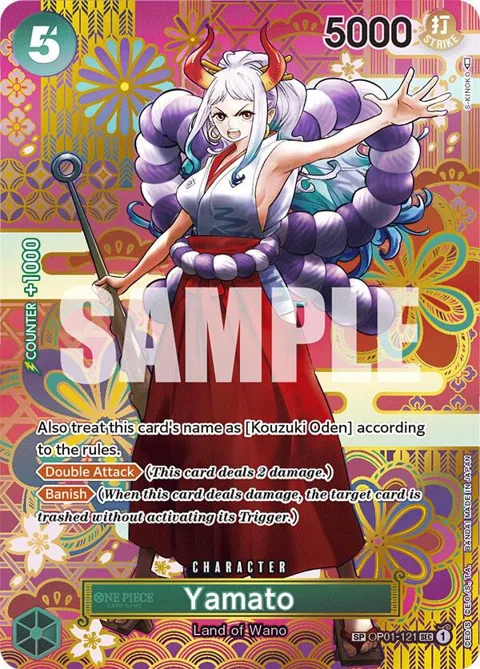 Yamato SP OP01-121 One Piece card from Awakening of the New Era