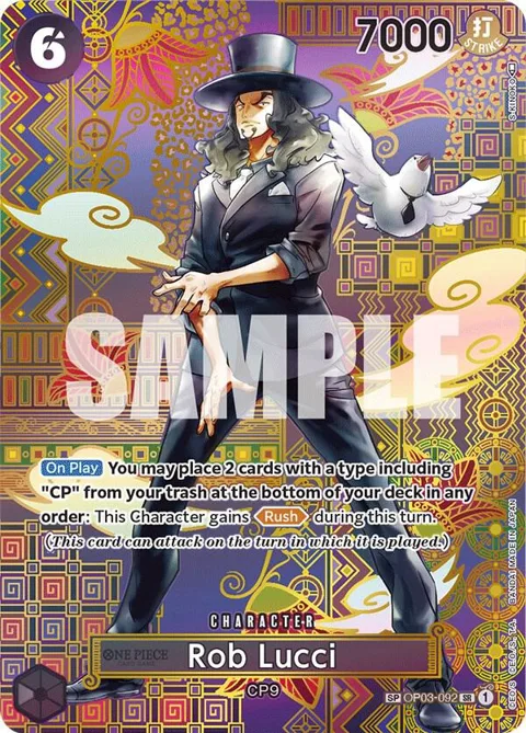 Rob Lucci SP OP03-092 One Piece card from Awakening of the New Era