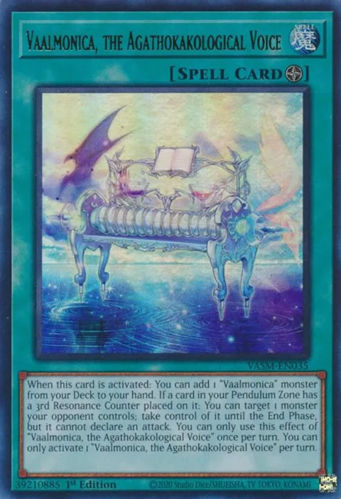 Vaalmonica, the Agathokakological Voice VASM-EN035 Yu-Gi-Oh card from Valiant Smashers