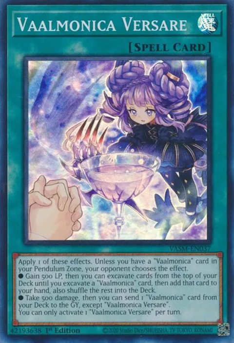 Vaalmonica Versare VASM-EN037 Yu-Gi-Oh card from Valiant Smashers