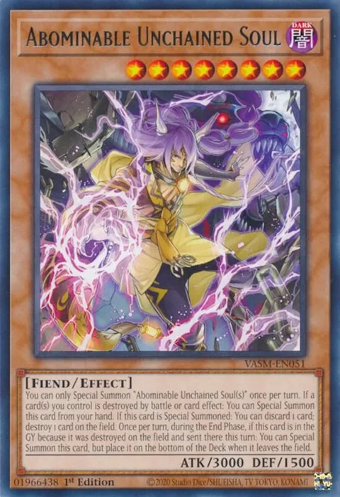 Abominable Unchained Soul VASM-EN051 Yu-Gi-Oh card from Valiant Smashers