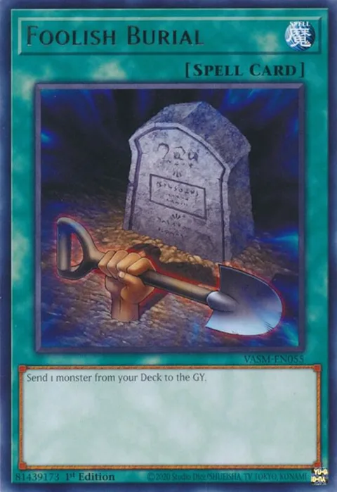 Foolish Burial VASM-EN055 Yu-Gi-Oh card from Valiant Smashers