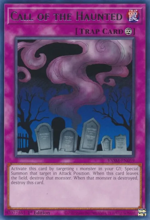 Call of the Haunted VASM-EN059 Yu-Gi-Oh card from Valiant Smashers