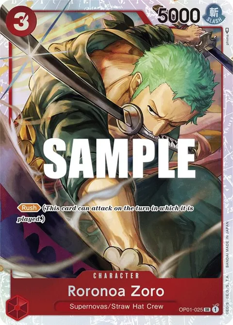 Roronoa Zoro Ultra Deck: The Three Captains OP01-025 One Piece card from One Piece Promotion Cards