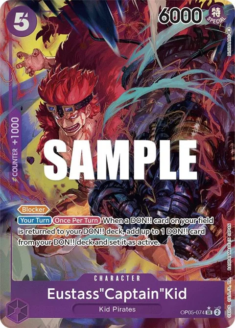 Eustass"Captain"Kid Alt Art OP05-074 One Piece card from Awakening of the New Era