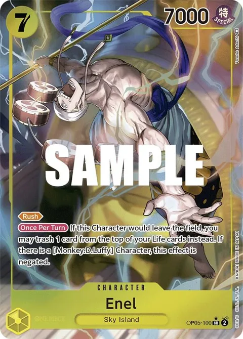 Enel Alt Art OP05-100 One Piece card from Awakening of the New Era