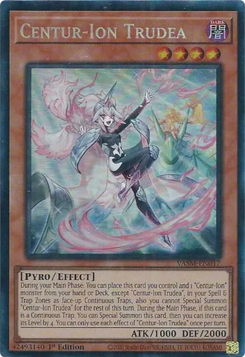Centur-Ion Trudea Collector's Rare VASM-EN017 Yu-Gi-Oh card from Valiant Smashers