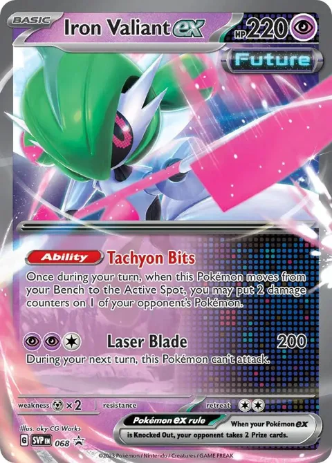 Iron Valiant ex #068 Holofoil Pokémon card from Scarlet & Violet Promo Cards