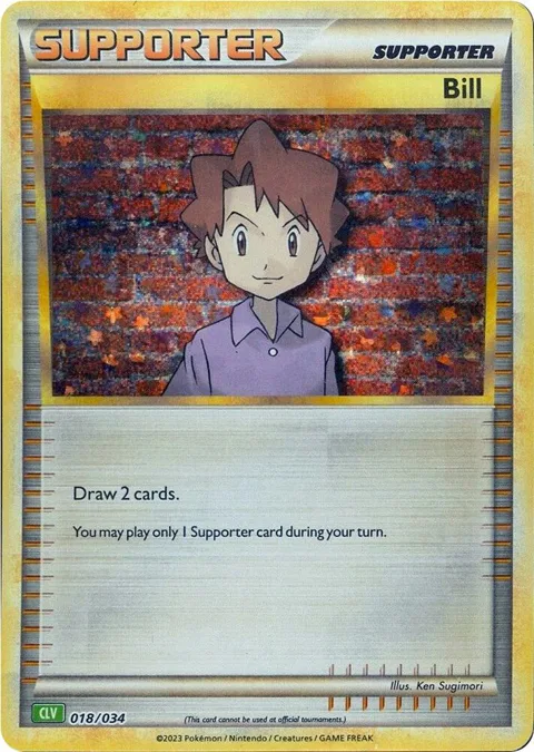 Bill CLV #018/034 Holofoil Pokémon card from Trading Card Game Classic