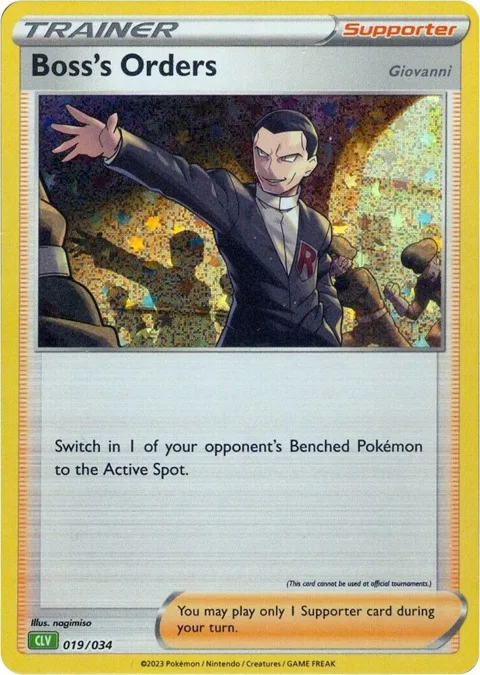 Boss's Orders [Giovanni] CLV #019/034 Holofoil Pokémon card from Trading Card Game Classic