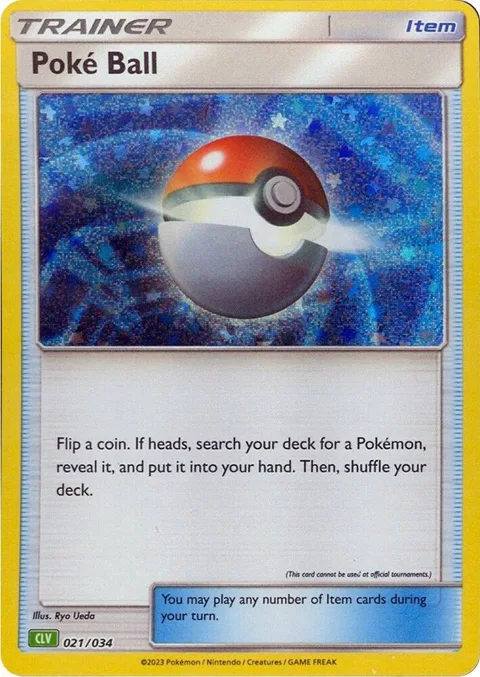 Poke Ball CLV #021/034 Holofoil Pokémon card from Trading Card Game Classic