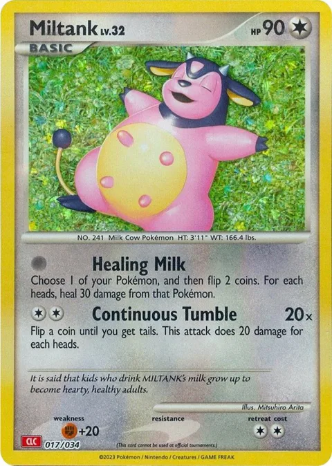 Miltank #017/034 Holofoil Pokémon card from Trading Card Game Classic