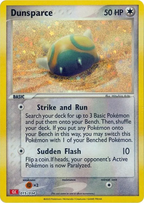 Dunsparce #015/034 Holofoil Pokémon card from Trading Card Game Classic