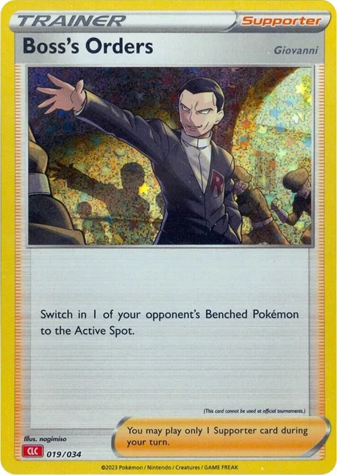 Boss's Orders [Giovanni] CLC #019/034 Holofoil Pokémon card from Trading Card Game Classic
