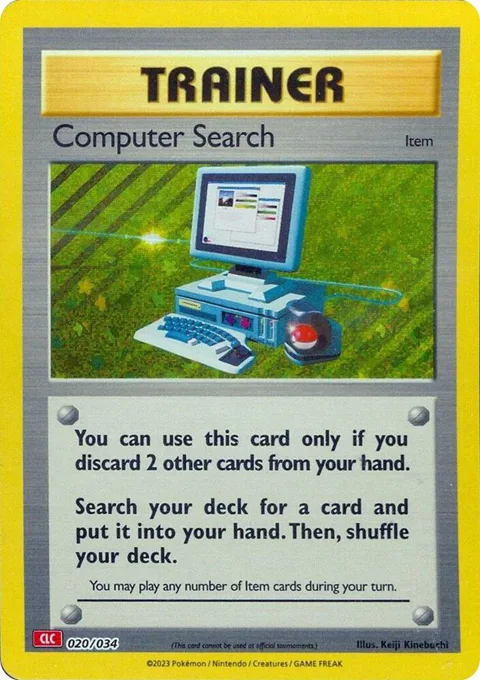 Computer Search CLC #020/034 Holofoil Pokémon card from Trading Card Game Classic