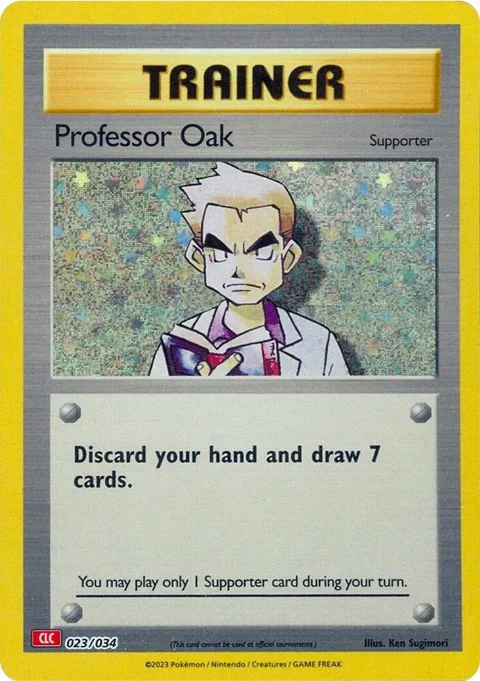 Professor Oak CLC #023/034 Holofoil Pokémon card from Trading Card Game Classic