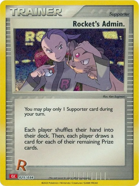 Rocket's Admin. CLC #025/034 Holofoil Pokémon card from Trading Card Game Classic