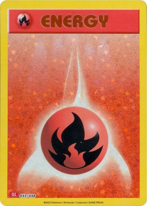 Basic Fire Energy #033/034 Holofoil Pokémon card from Trading Card Game Classic