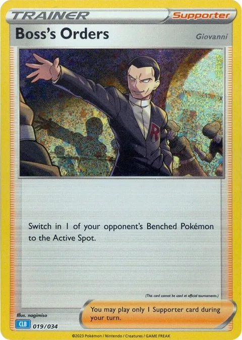 Boss's Orders [Giovanni] CLB #019/034 Holofoil Pokémon card from Trading Card Game Classic