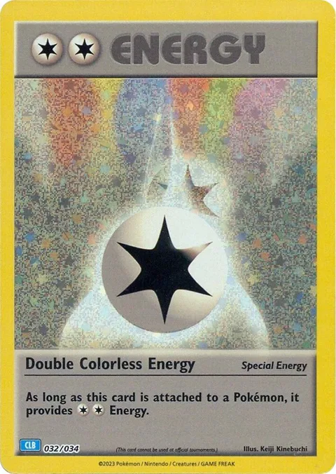Double Colorless Energy CLB #032/034 Holofoil Pokémon card from Trading Card Game Classic