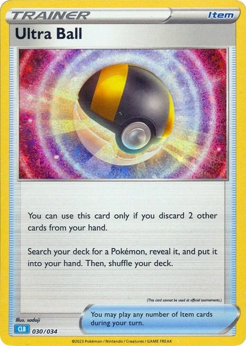 Ultra Ball CLB #030/034 Holofoil Pokémon card from Trading Card Game Classic
