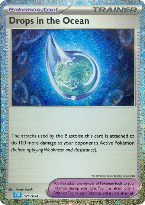 Drops in the Ocean #021/034 Holofoil Pokémon card from Trading Card Game Classic