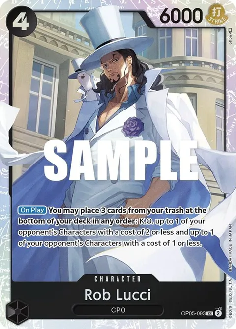 Rob Lucci OP05-093 One Piece card from Awakening of the New Era