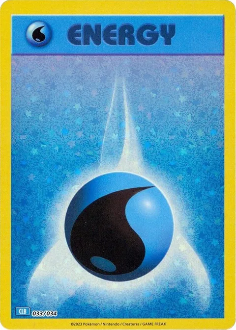 Basic Water Energy #033/034 Holofoil Pokémon card from Trading Card Game Classic