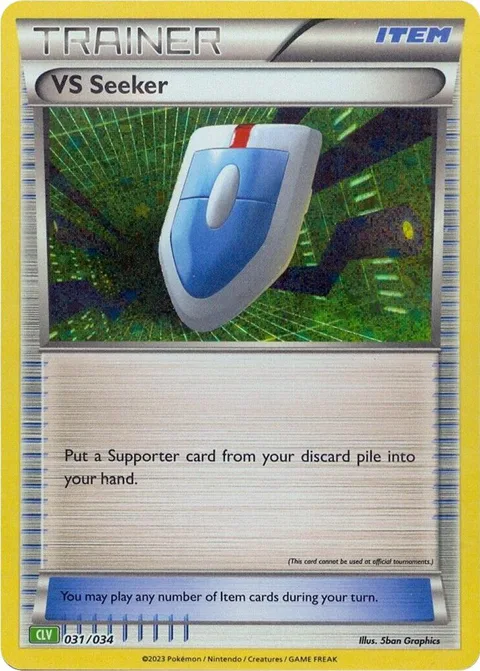VS Seeker CLV #031/034 Holofoil Pokémon card from Trading Card Game Classic