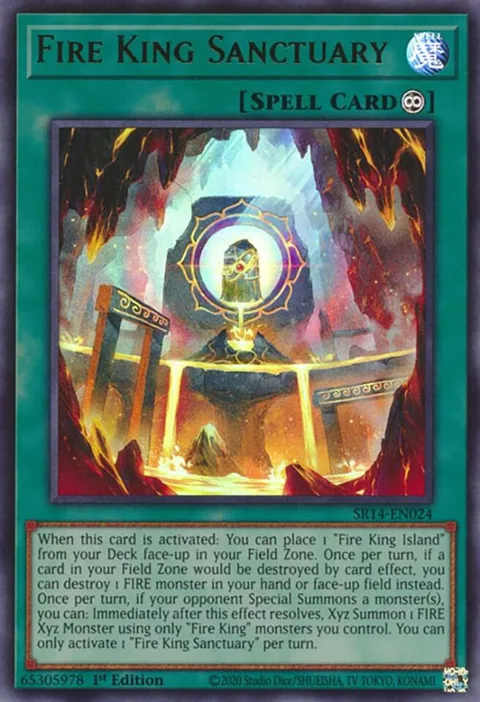 Fire King Sanctuary SR14-EN024 Yu-Gi-Oh card from Structure Deck: Fire Kings