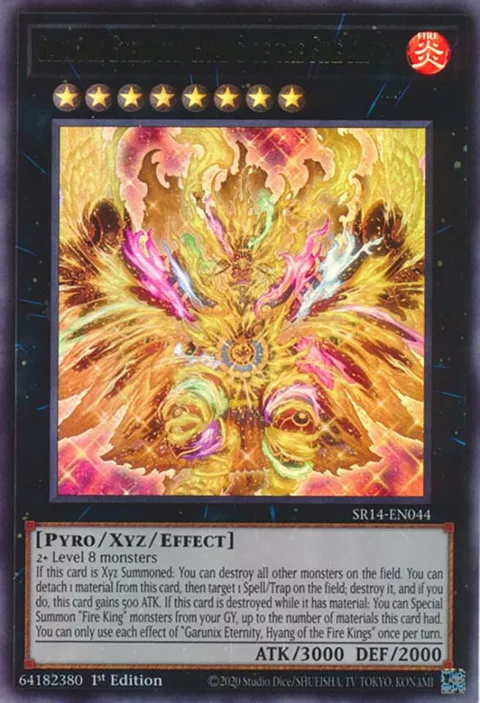Garunix Eternity, Hyang of the Fire Kings SR14-EN044 Yu-Gi-Oh card from Structure Deck: Fire Kings