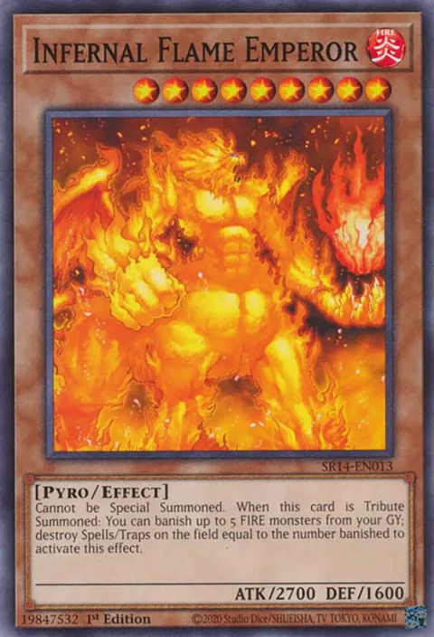 Infernal Flame Emperor SR14-EN013 Yu-Gi-Oh card from Structure Deck: Fire Kings