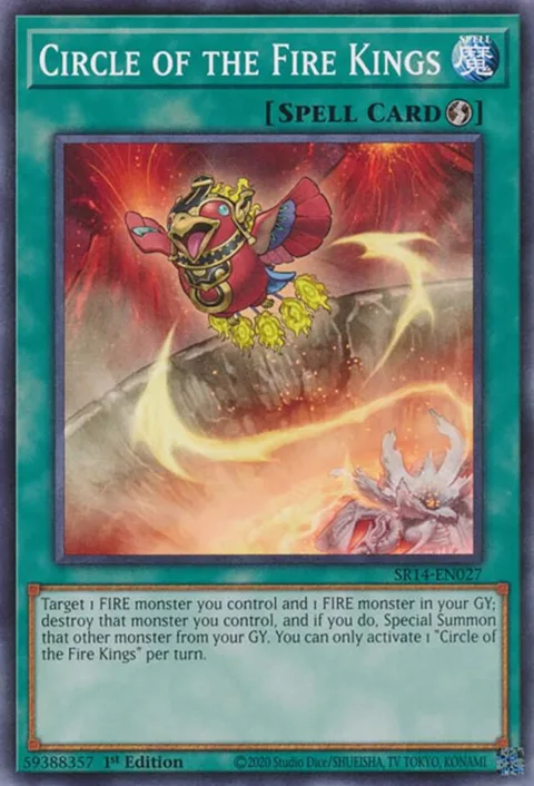 Circle of the Fire Kings SR14-EN027 Yu-Gi-Oh card from Structure Deck: Fire Kings