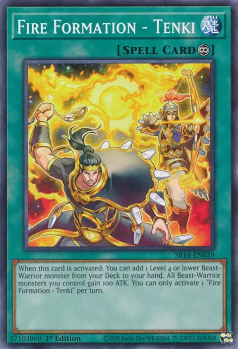 Fire Formation - Tenki SR14-EN029 Yu-Gi-Oh card from Structure Deck: Fire Kings