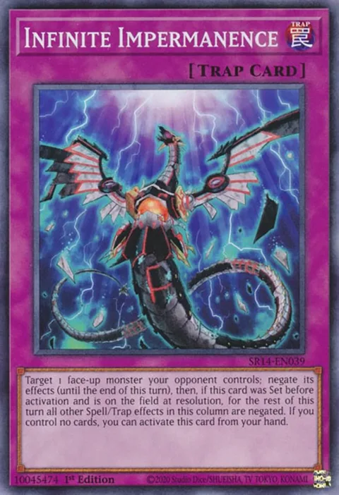 Infinite Impermanence SR14-EN039 1st Edition Yu-Gi-Oh card from Structure Deck: Fire Kings