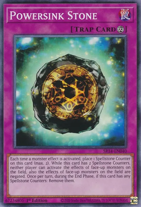 Powersink Stone SR14-EN040 Yu-Gi-Oh card from Structure Deck: Fire Kings