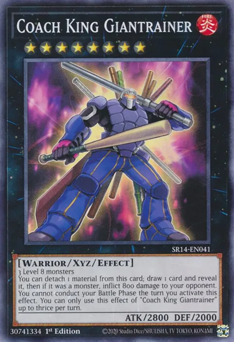 Coach King Giantrainer SR14-EN041 Yu-Gi-Oh card from Structure Deck: Fire Kings