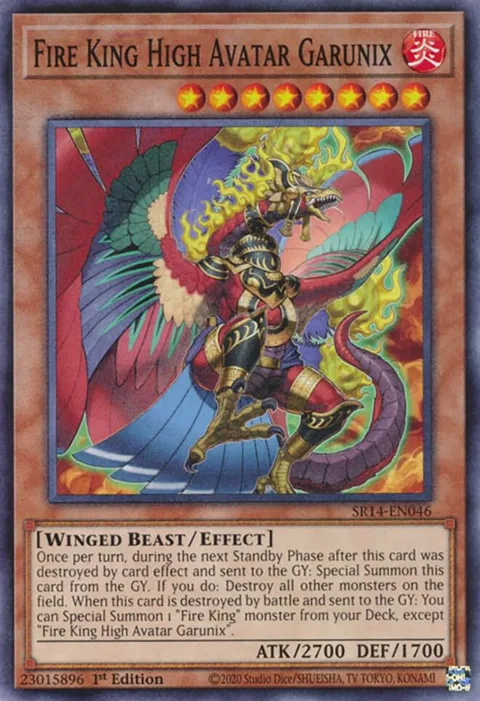 Fire King High Avatar Garunix SR14-EN046 Yu-Gi-Oh card from Structure Deck: Fire Kings