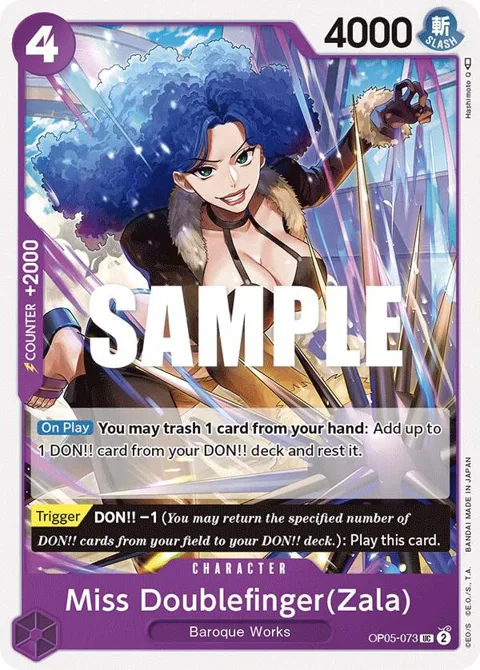 Miss Doublefinger Zala OP05-073 One Piece card from Awakening of the New Era