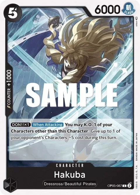 Hakuba OP05-087 One Piece card from Awakening of the New Era