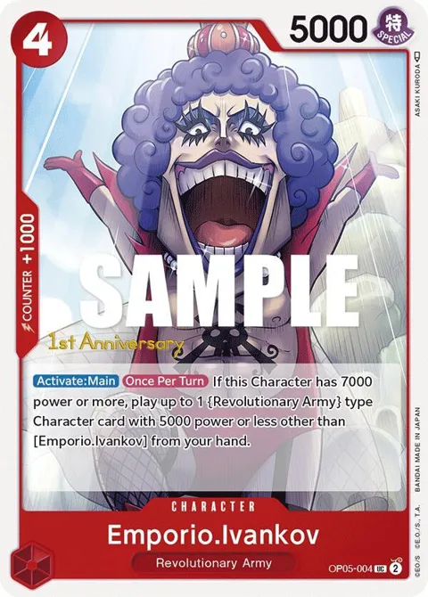 Emporio.Ivankov OP05-004 Tournament One Piece card from Awakening of the New Era: 1st Anniversary Tournament Cards