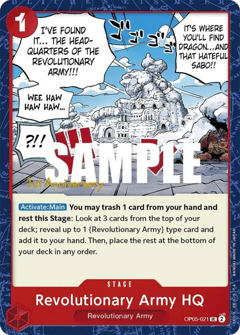Revolutionary Army HQ OP05-021 Tournament One Piece card from Awakening of the New Era: 1st Anniversary Tournament Cards