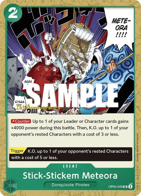 Stick-Stickem Meteora OP05-039 Tournament One Piece card from Awakening of the New Era: 1st Anniversary Tournament Cards