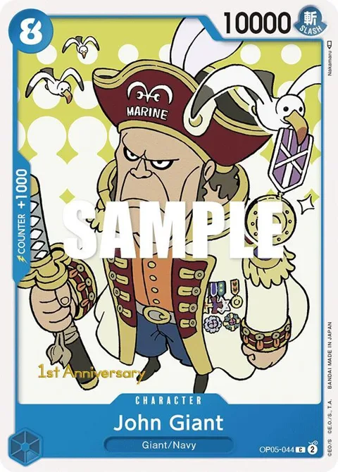 John Giant OP05-044 Tournament One Piece card from Awakening of the New Era: 1st Anniversary Tournament Cards