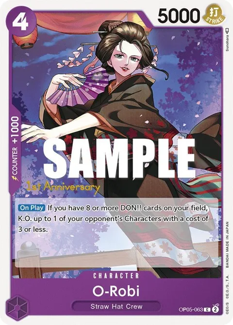O-Robi OP05-063 Tournament One Piece card from Awakening of the New Era: 1st Anniversary Tournament Cards