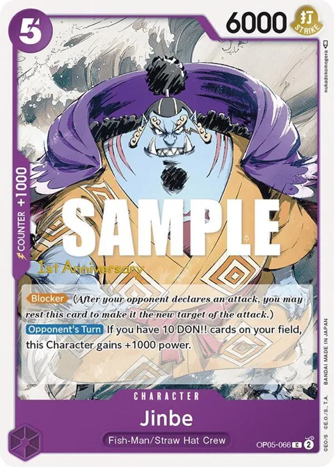 Jinbe OP05-066 Tournament One Piece card from Awakening of the New Era: 1st Anniversary Tournament Cards