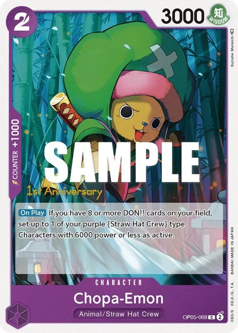 Chopa-Emon OP05-068 Tournament One Piece card from Awakening of the New Era: 1st Anniversary Tournament Cards