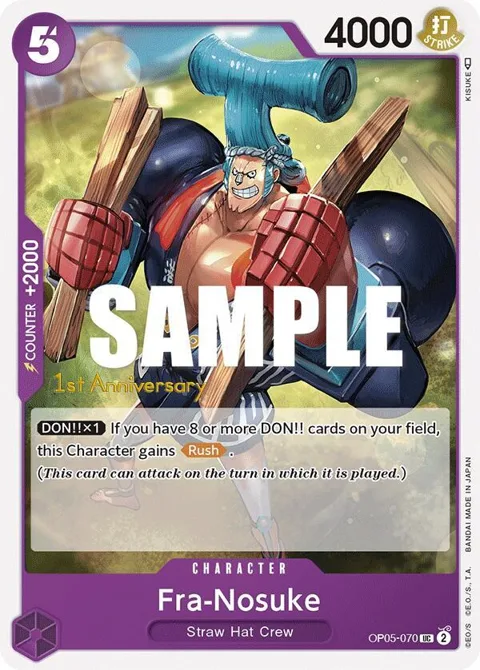Fra-Nosuke OP05-070 Tournament One Piece card from Awakening of the New Era: 1st Anniversary Tournament Cards